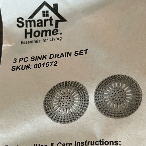 Smart Home 3 Piece Drain Covers New in Package - Picture 2 of 4